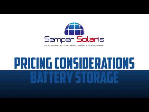 Battery Storage Pricing Considerations