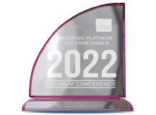 2022 Roofing Platinum Top Performer Award